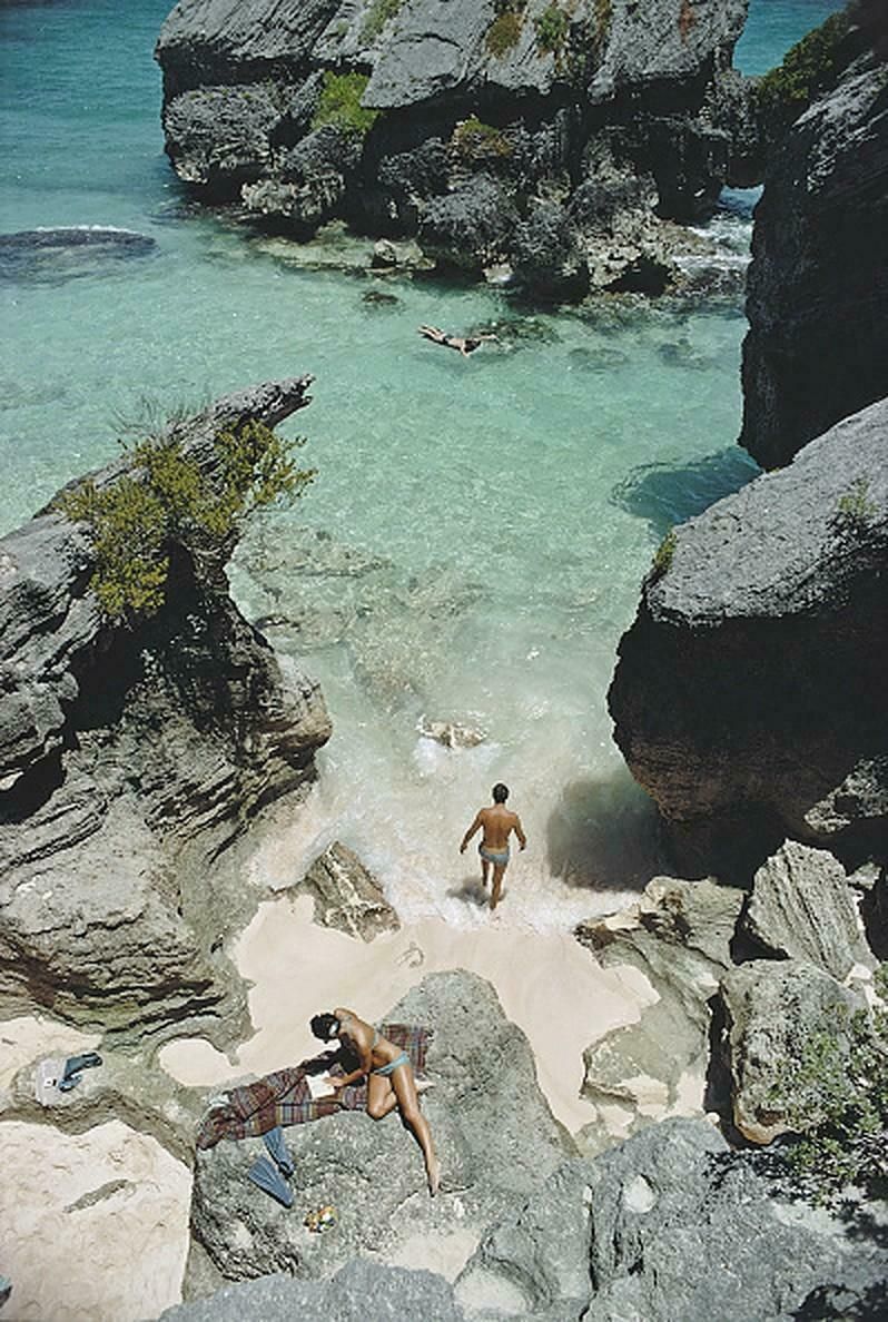On The Beach In Bermuda By Slim Aarons