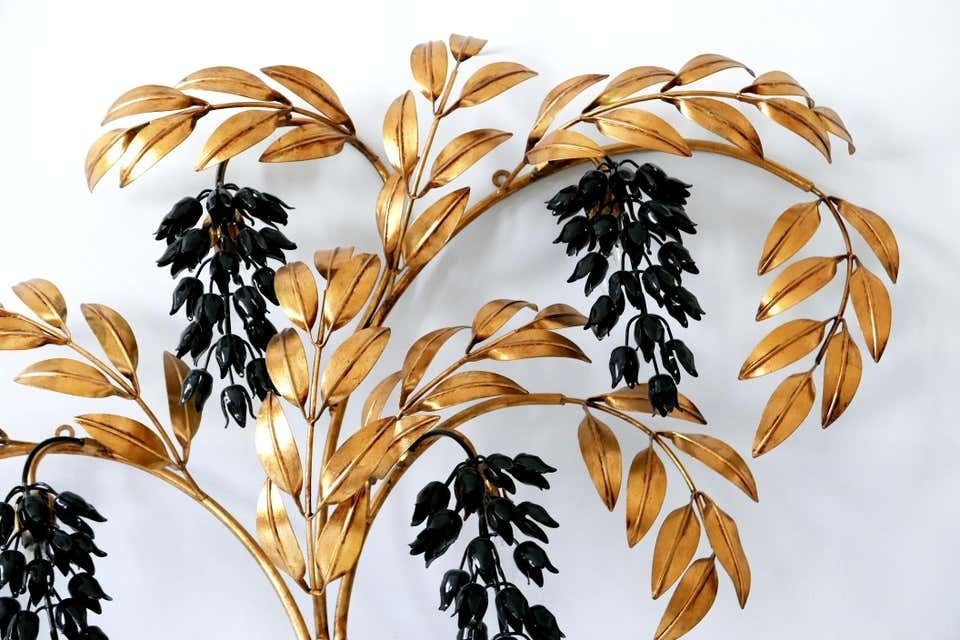 Huge Pioggia D''Oro Gilt Metal Wall Lamp Or Sconce By Hans Kögl, 1970s, Germany photo for sale