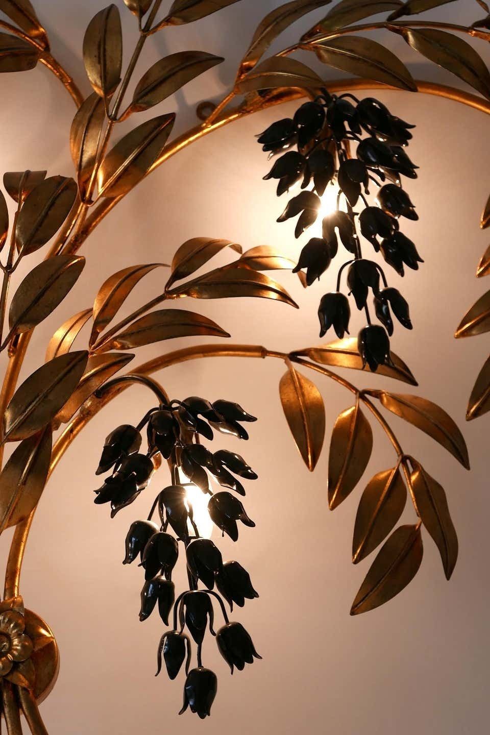Huge Pioggia D''Oro Gilt Metal Wall Lamp Or Sconce By Hans Kögl, 1970s, Germany photo vinterior