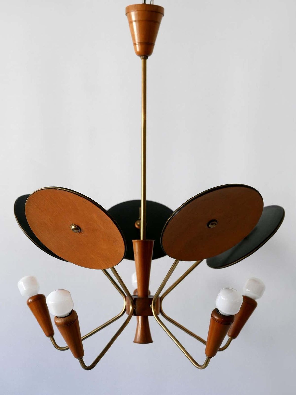 Exceptional Mid Century Modern Sputnik Pendant Lamp Or Chandelier Germany 1950s photo buy