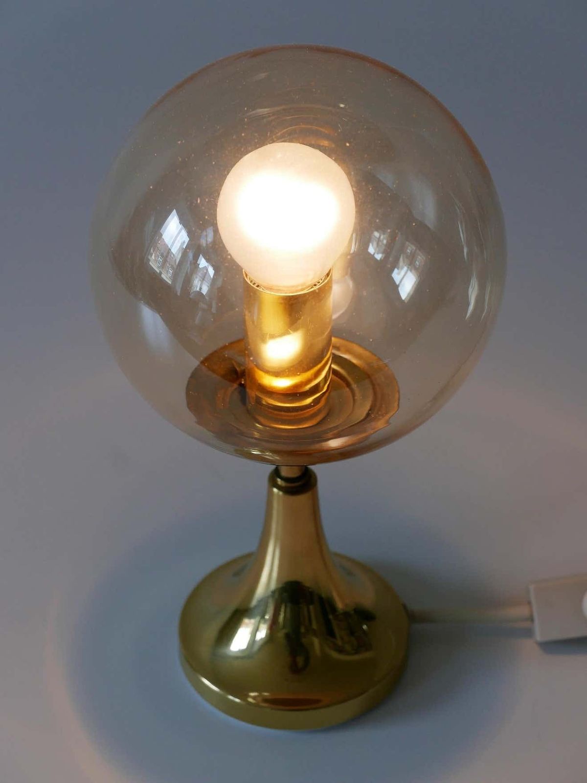 Lovely Mid Century Modern Brass Table Lamp By Sölken Leuchten, Germany, 1960s photo Lighting