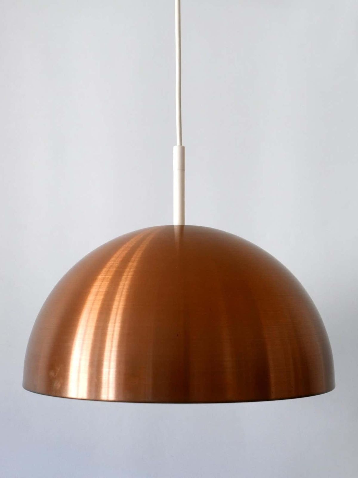 Lighting Elegant Mid Century Modern Copper Pendant Lamp By Staff & Schwarz Germany, 1960s photo