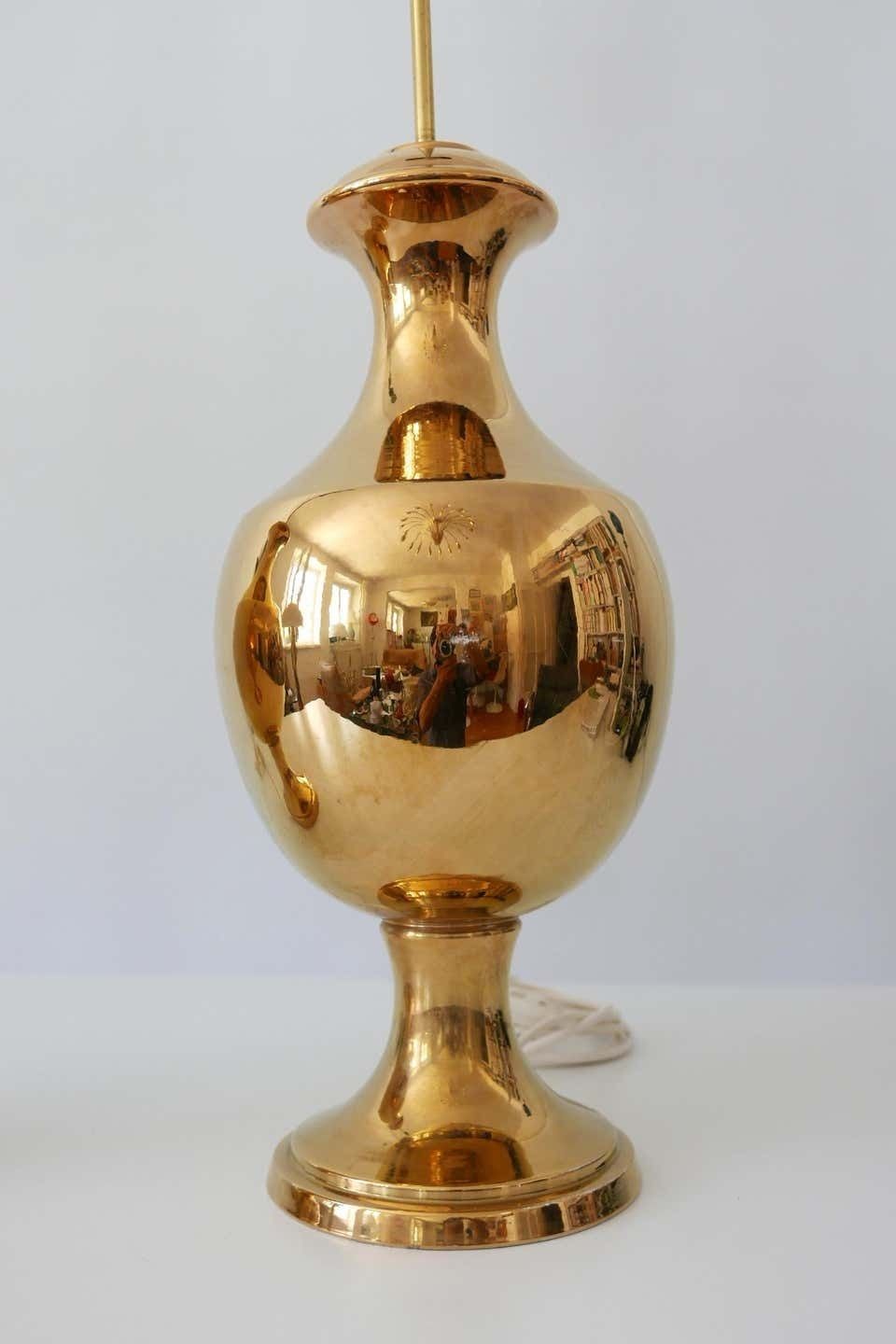 photo furniture Set Of Two Huge Gold Glazed Ceramic Table Lamps By Behreno Firenze 1960s Italy