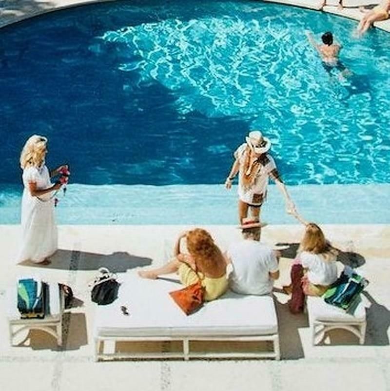 Pool At The Villa Nirvana, Acapulco By Slim Aarons photo Art