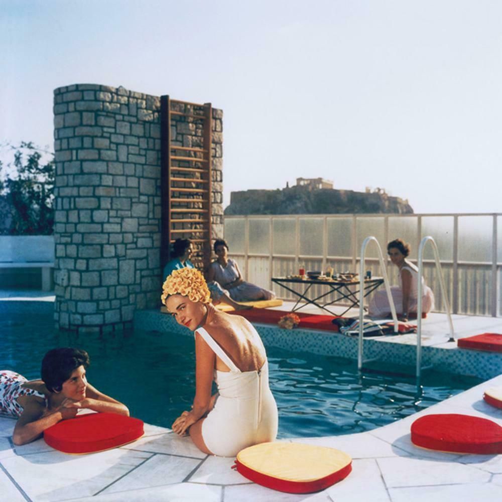Penthouse Pool By Slim Aarons, Limited Edition Estate Stamped C Type