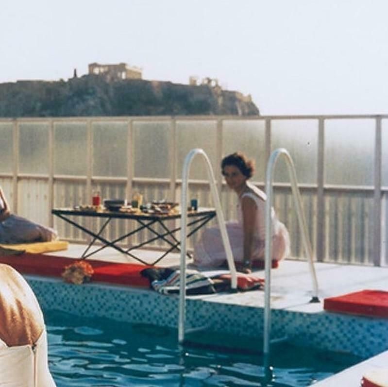 Penthouse Pool By Slim Aarons, Limited Edition Estate Stamped C Type photo for sale
