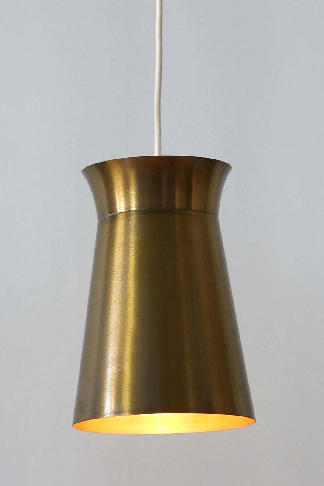 Elegant Mid Century Modern Brass Pendant Lamps Or Hanging Lights, 1950s, Germany photo vinterior
