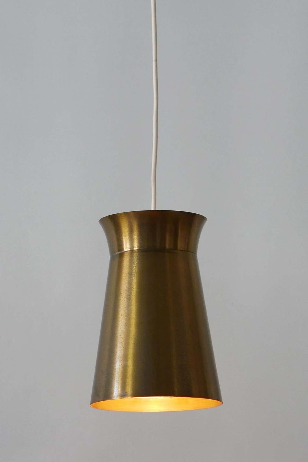 Elegant Mid Century Modern Brass Pendant Lamps Or Hanging Lights, 1950s, Germany photo vintage