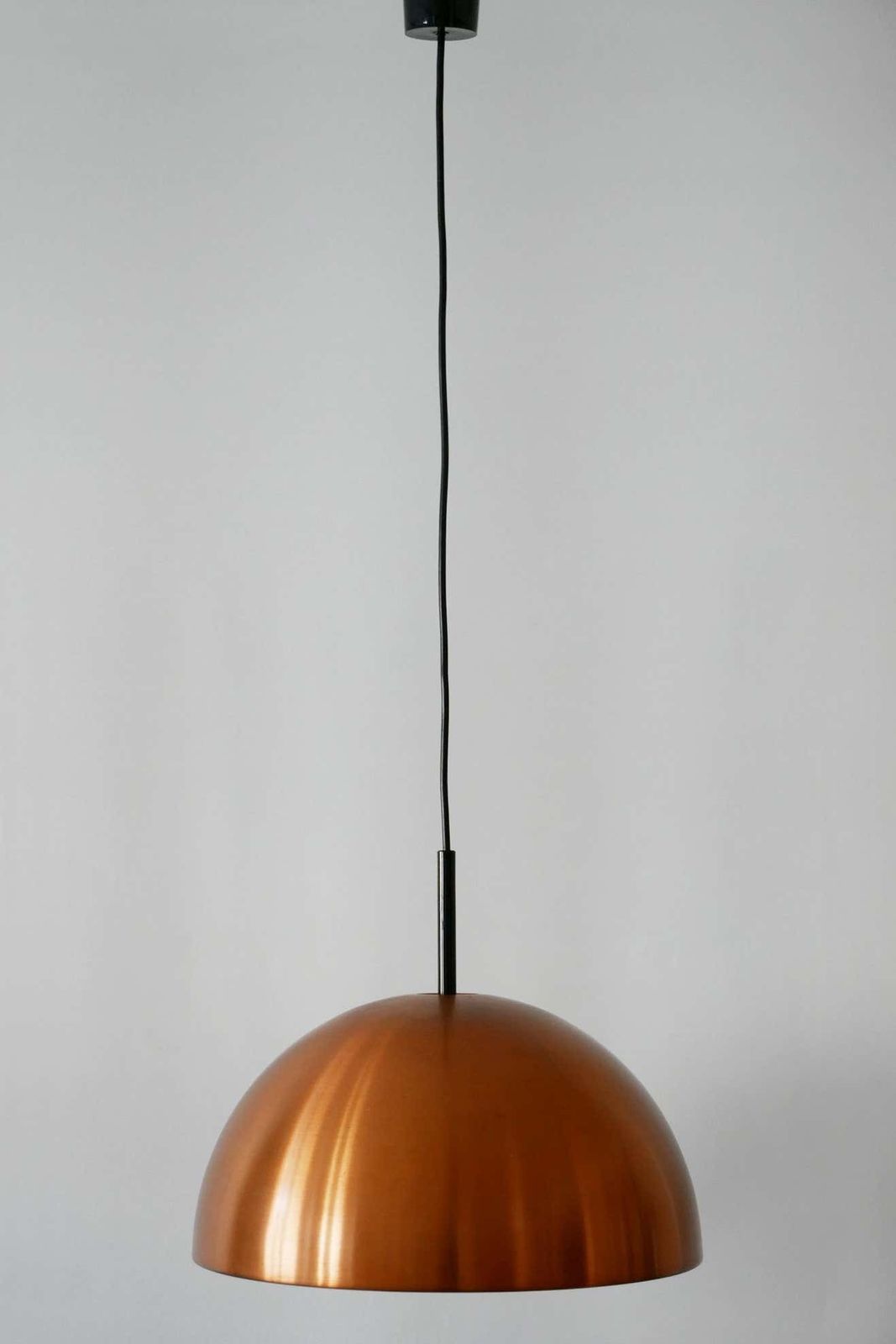 Elegant Mid Century Modern Copper Pendant Lamp By Staff & Schwarz 1960s, Germany photo Lighting