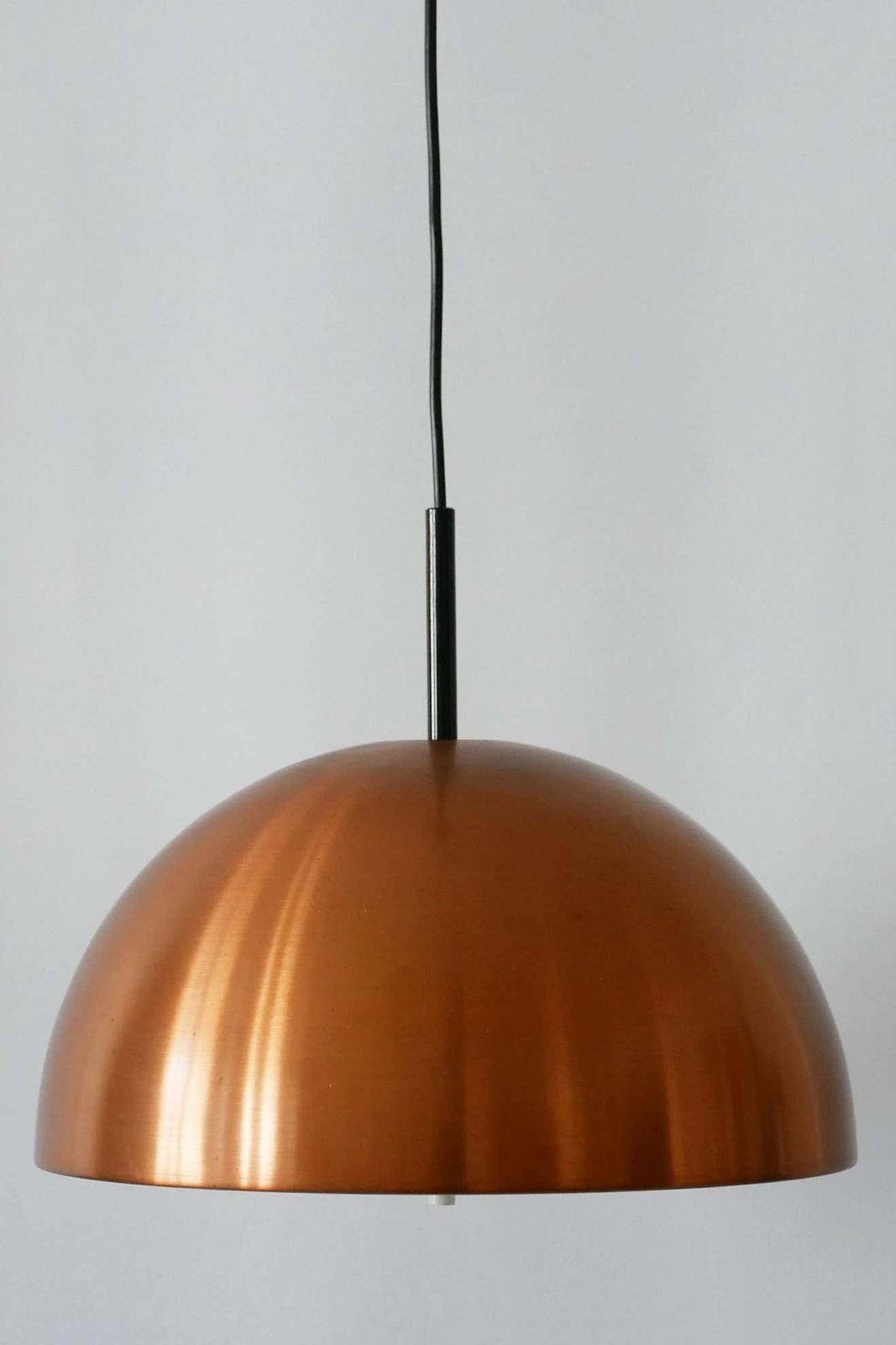 Elegant Mid Century Modern Copper Pendant Lamp By Staff & Schwarz 1960s, Germany photo vintage