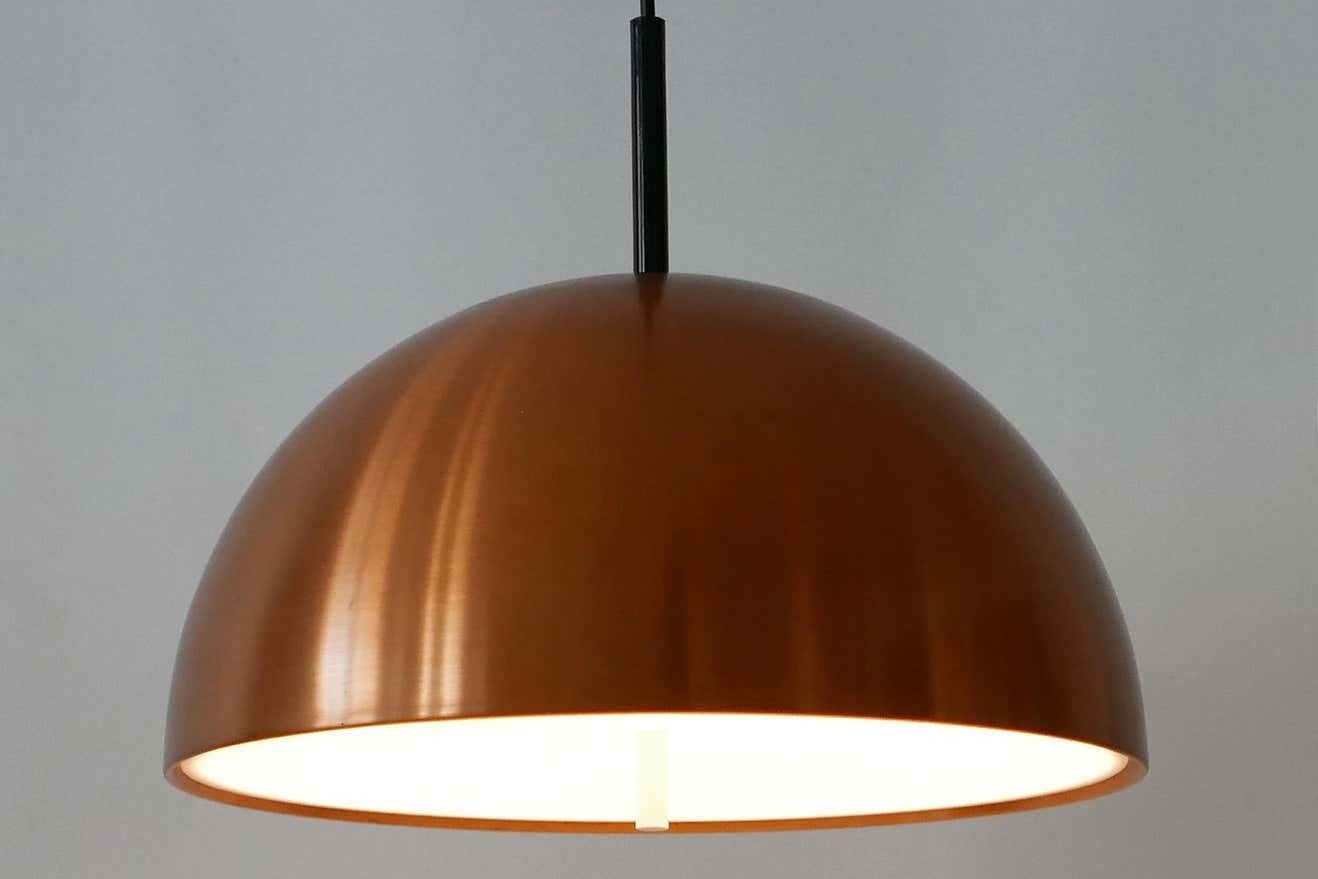 1134.0 Elegant Mid Century Modern Copper Pendant Lamp By Staff & Schwarz 1960s, Germany photo