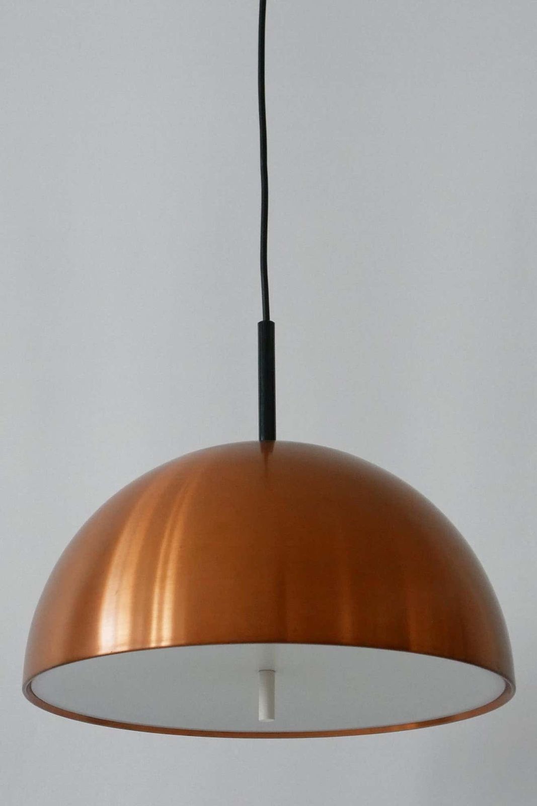 photo vinterior Elegant Mid Century Modern Copper Pendant Lamp By Staff & Schwarz 1960s, Germany