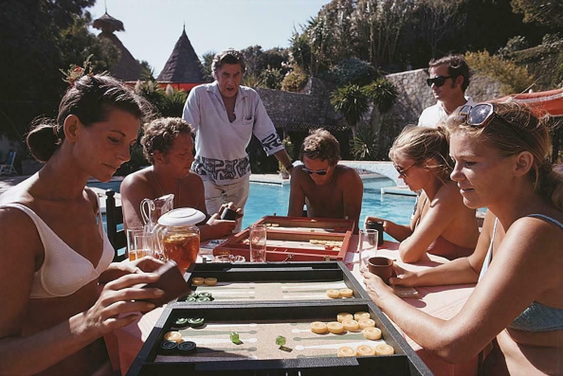 Backgammon Players By Slim Aarons