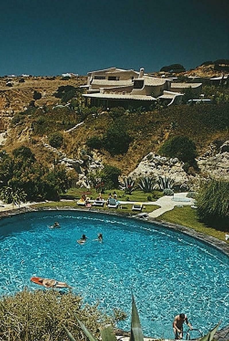 Algarve Hotel Pool By Slim Aarons photo furniture