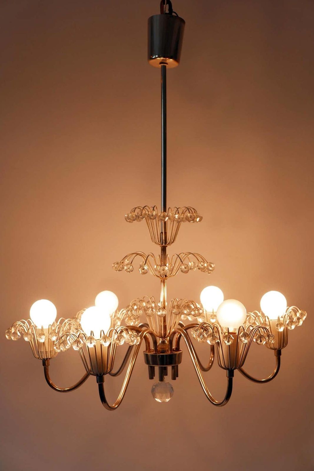 Midcentury Chandelier Or Pendant Lamp By Emil Stejnar For Rupert Nikoll, 1950s photo furniture