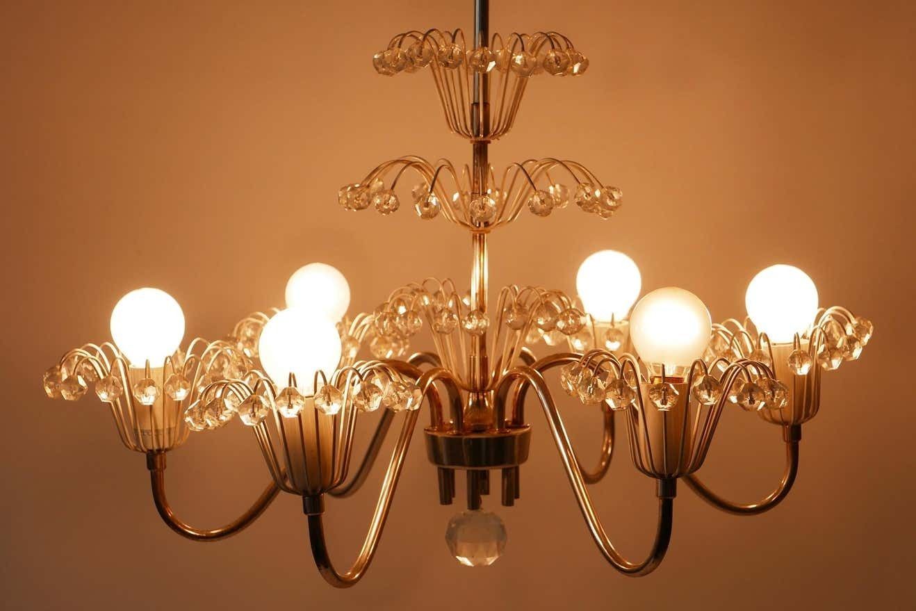 Midcentury Chandelier Or Pendant Lamp By Emil Stejnar For Rupert Nikoll, 1950s photo Lighting