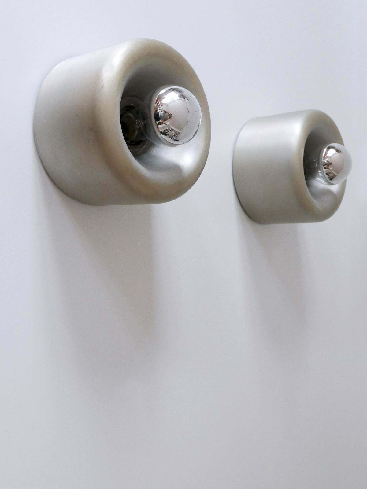 photo furniture Set Of Two Mid Century Doughnut Ceiling Fixtures Or Sconces By Staff Germany 1970s