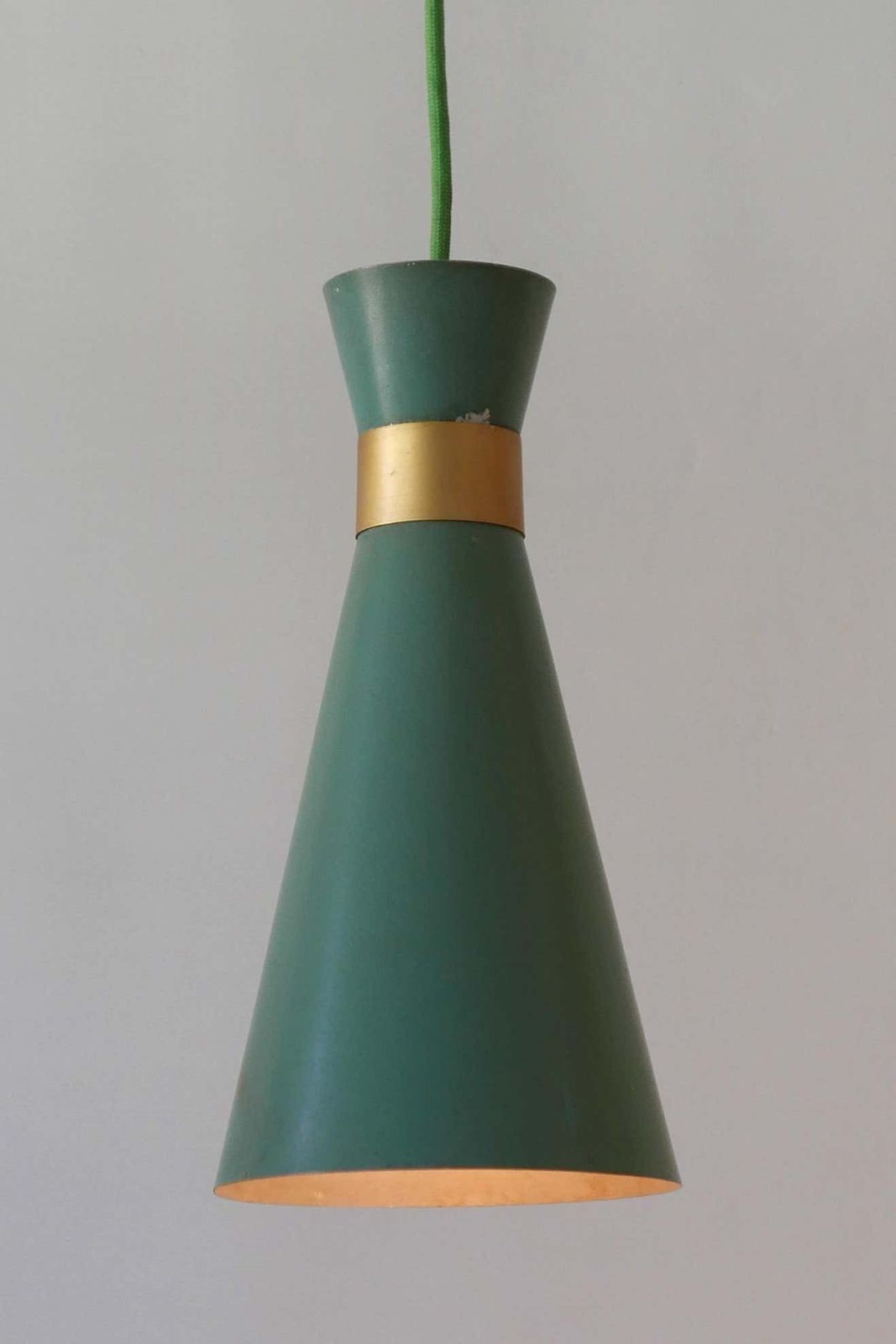2541.0 Set Of Two Mid Century Modern Diabolo Pendant Lamps By Bünte & Remmler, 1950s photo