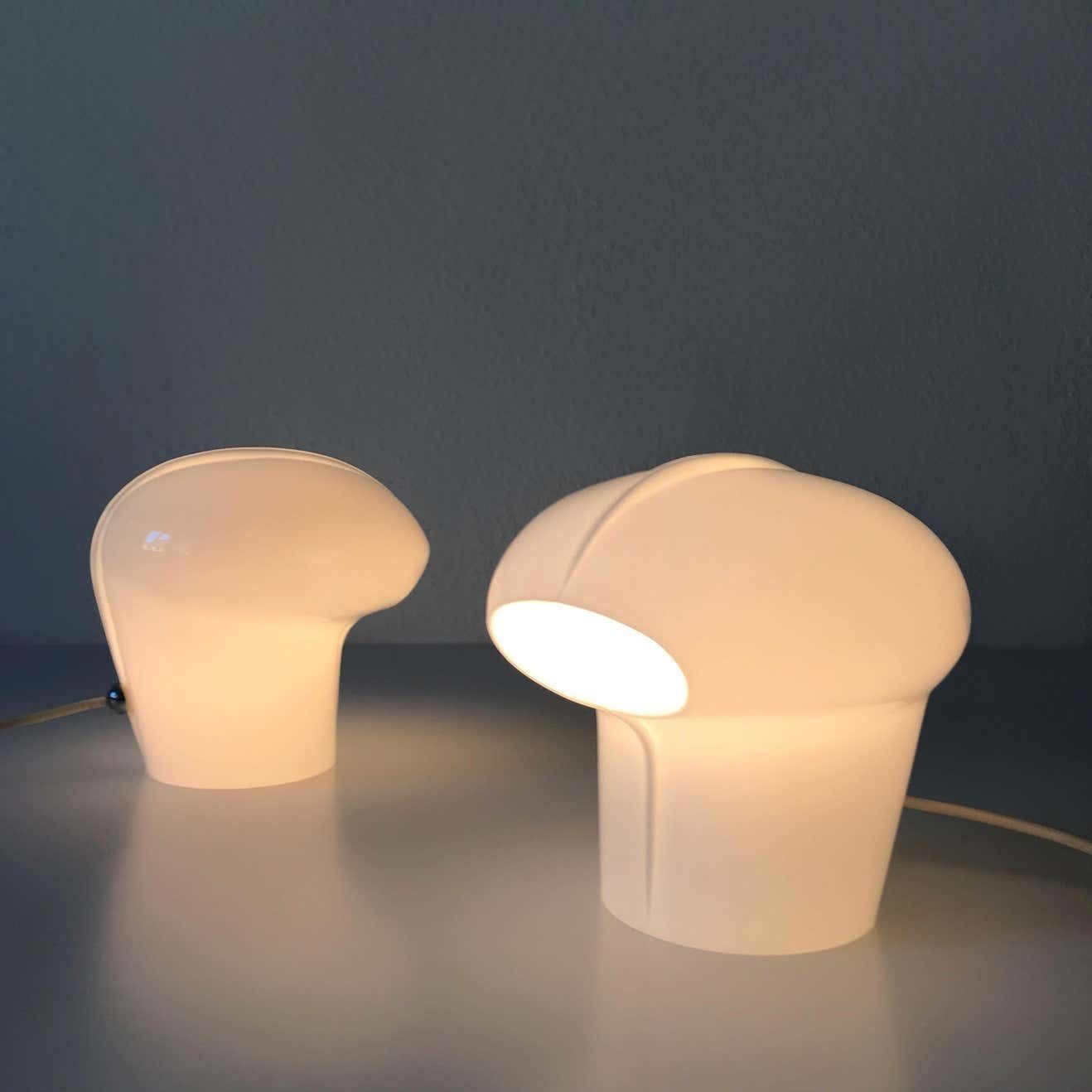 photo for sale Set Of Two Exceptional Table Lamps By Gino Vistosi For Vistosi, Murano, 1970s