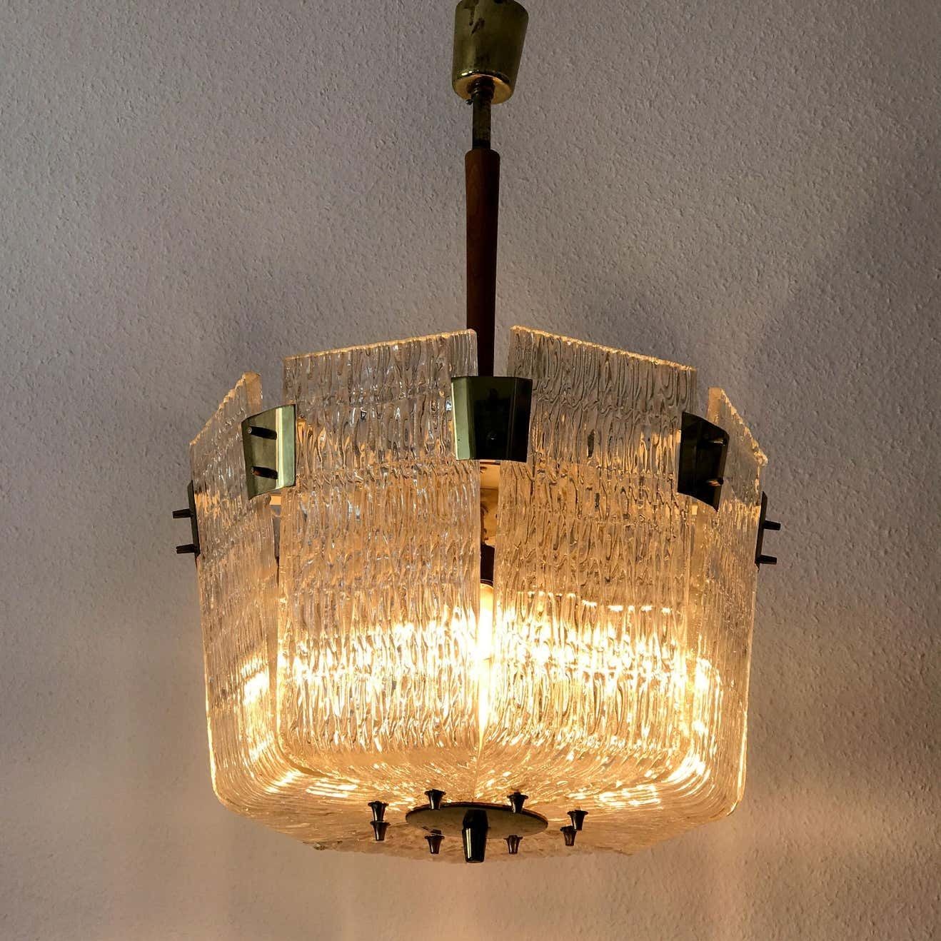 Monumental Midcentury Basket Chandelier Or Pendant Lamp By J.T. Kalmar, 1950s photo furniture