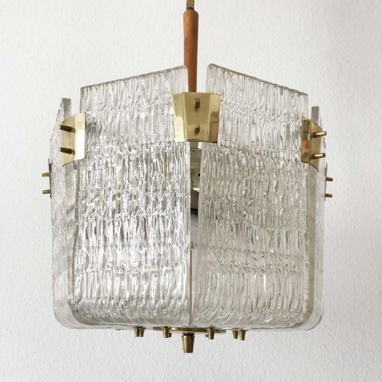 Monumental Midcentury Basket Chandelier Or Pendant Lamp By J.T. Kalmar, 1950s photo 6126.0