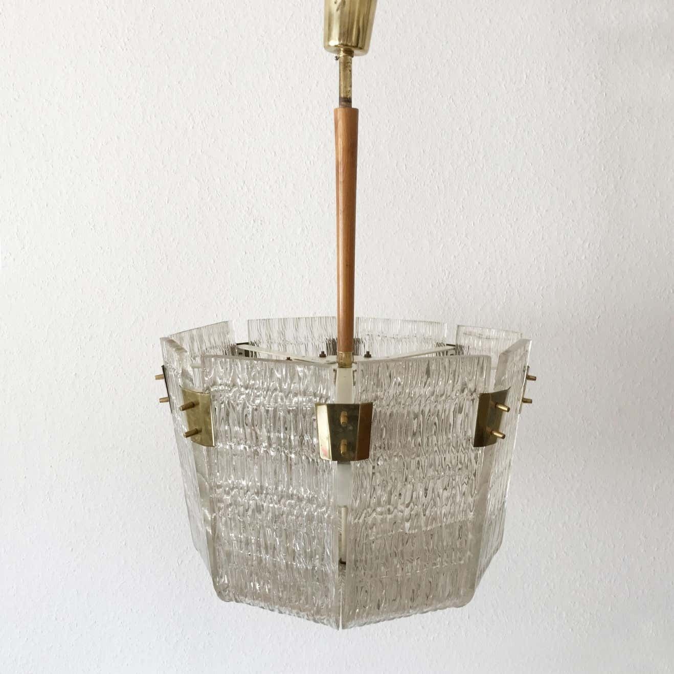 photo for sale Monumental Midcentury Basket Chandelier Or Pendant Lamp By J.T. Kalmar, 1950s