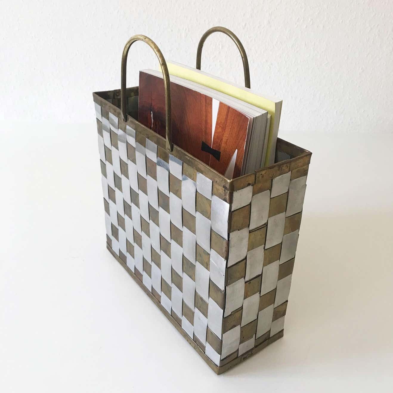 Hollywood Regency Magazine Rack Or Stand In The Style Of Paul Evans Italy 1970s photo furniture