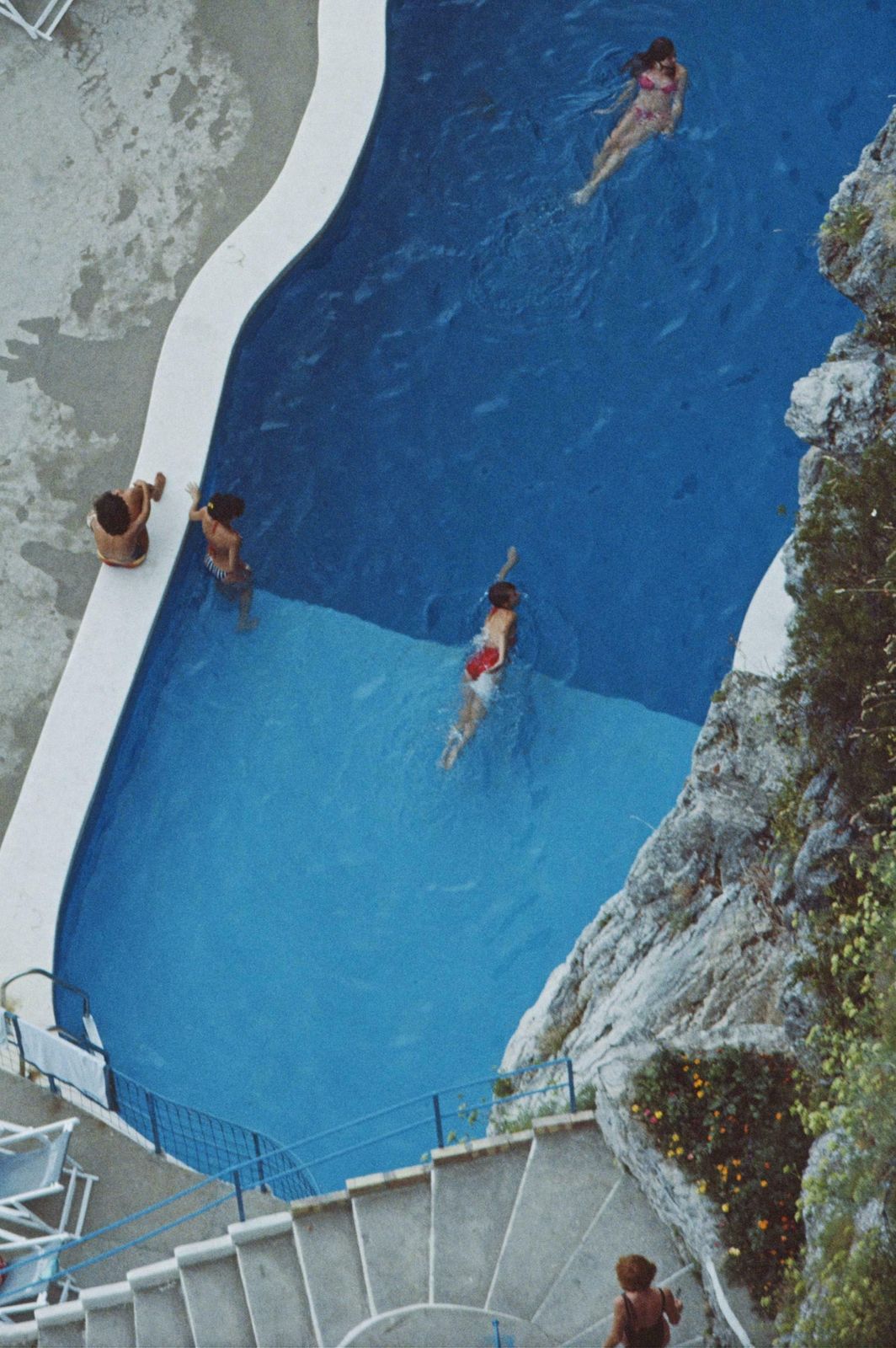 Pool On The Amalfi Coast By Slim Aarons   Limited Edition Estate Stamped C Type Print photo Art