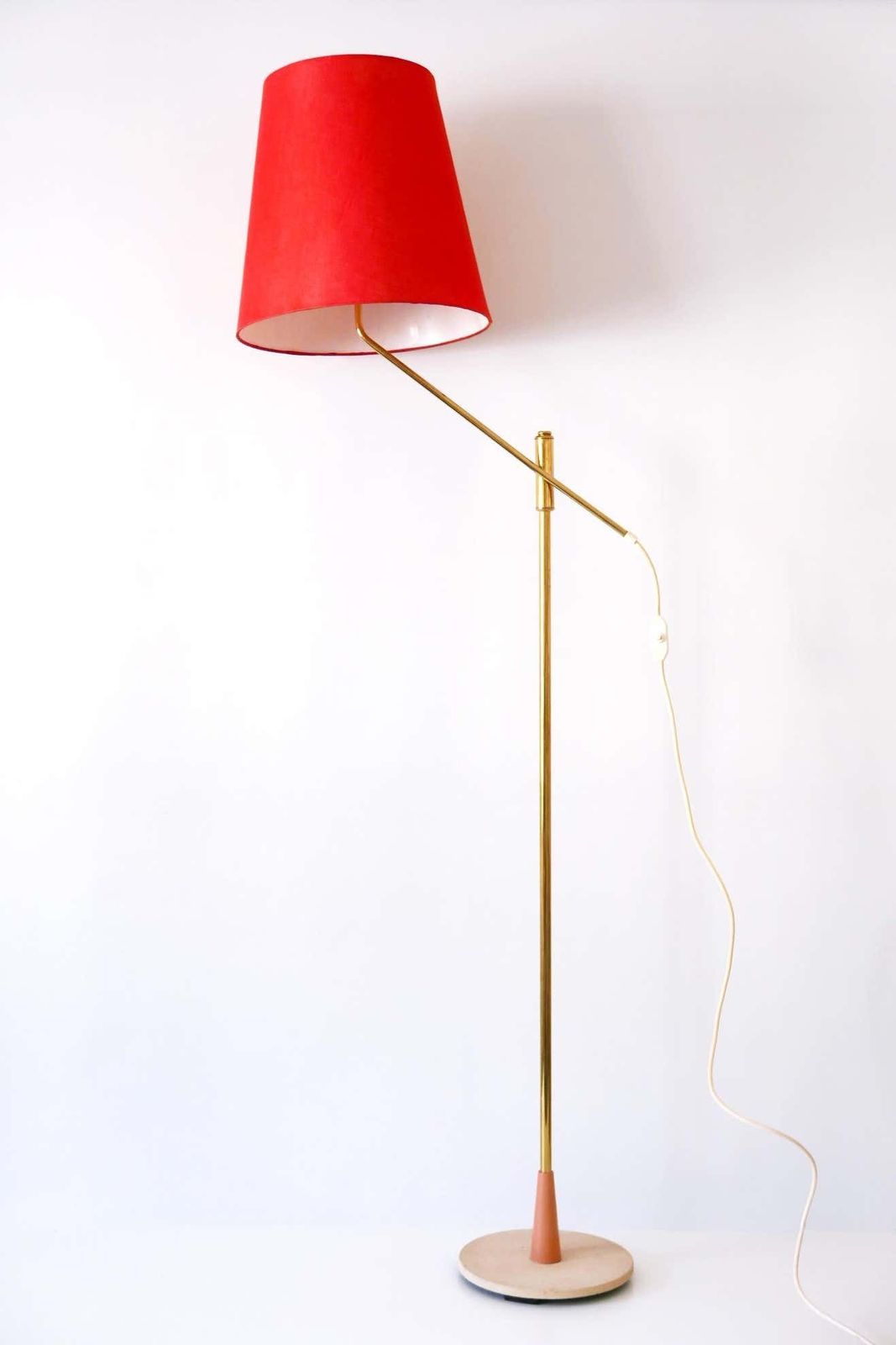 photo furniture Exceptional, Elegant And Adjustable Mid Century Modern Floor Lamp 1950s, Germany