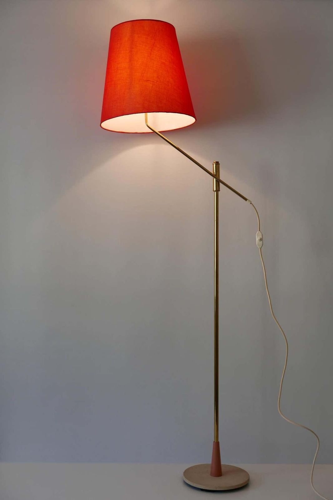 photo for sale Exceptional, Elegant And Adjustable Mid Century Modern Floor Lamp 1950s, Germany