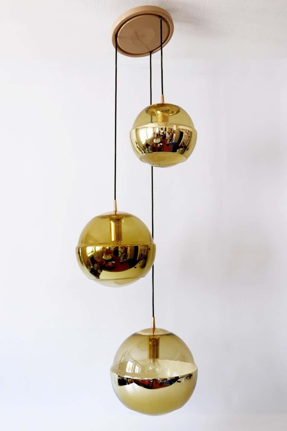Xxl Mid Century Modern Chandelier Or Cascading Pendant Lamp By Peill & Putzler photo for sale