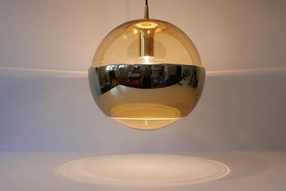 Xxl Mid Century Modern Chandelier Or Cascading Pendant Lamp By Peill & Putzler photo vinterior