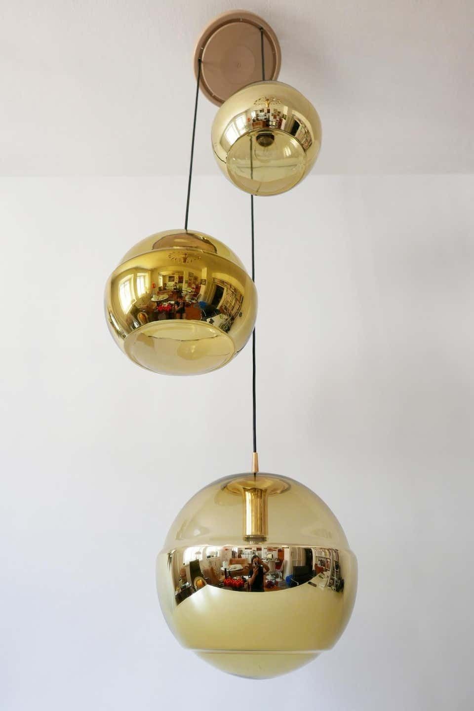 Lighting Xxl Mid Century Modern Chandelier Or Cascading Pendant Lamp By Peill & Putzler photo