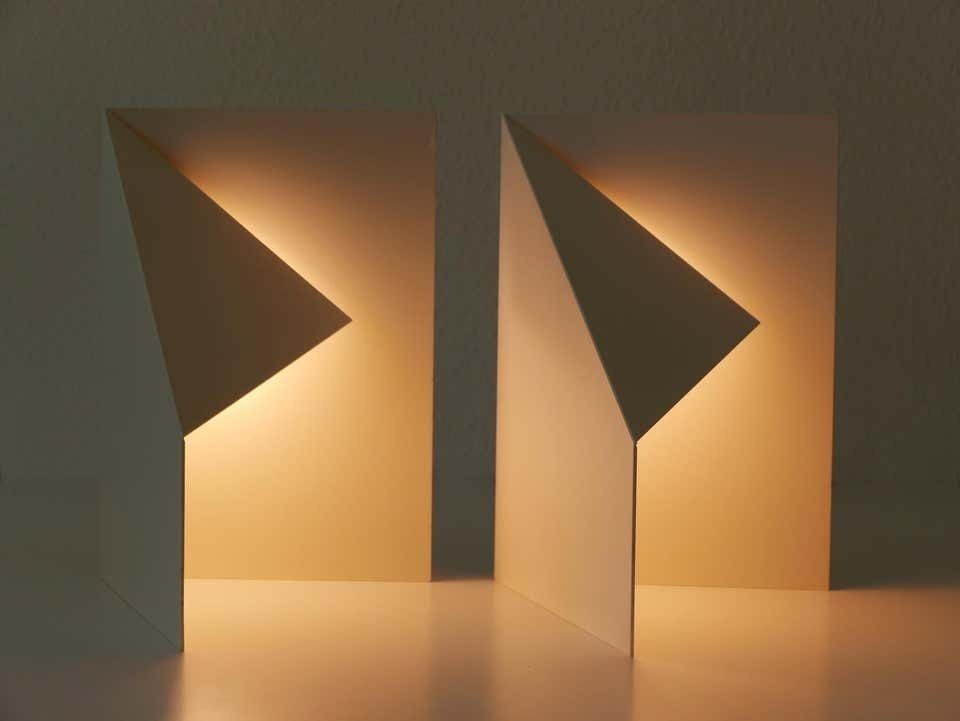 Pair Of Elegant Side Table Lamps A 4 By Torben Holmbäck For B. J. Metal Denmark photo vintage