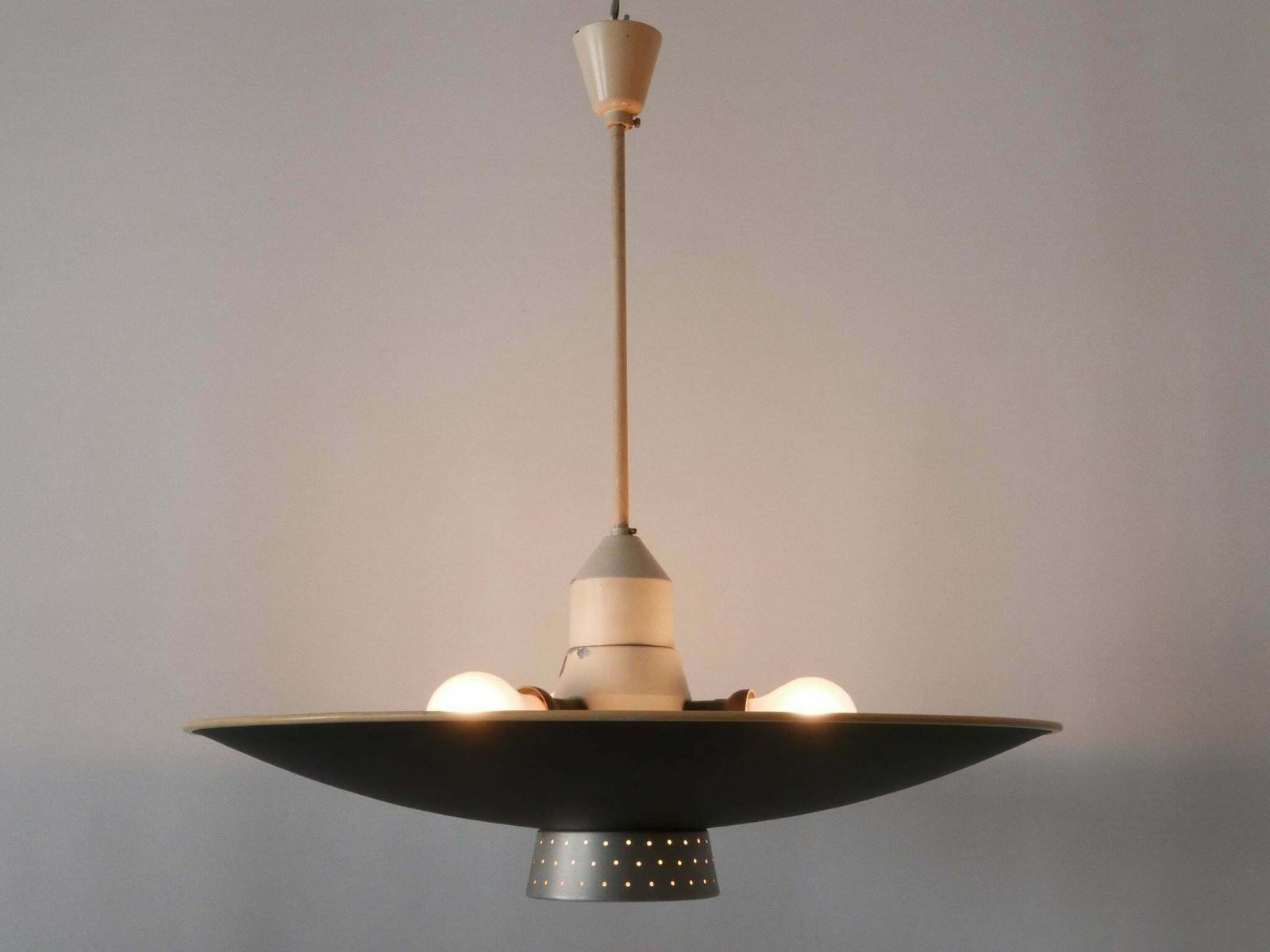 2541.0 Rare Mid Century Modern 4 Flamed Pendant Lamp Dd 39 By Philips Netherlands 1950s photo