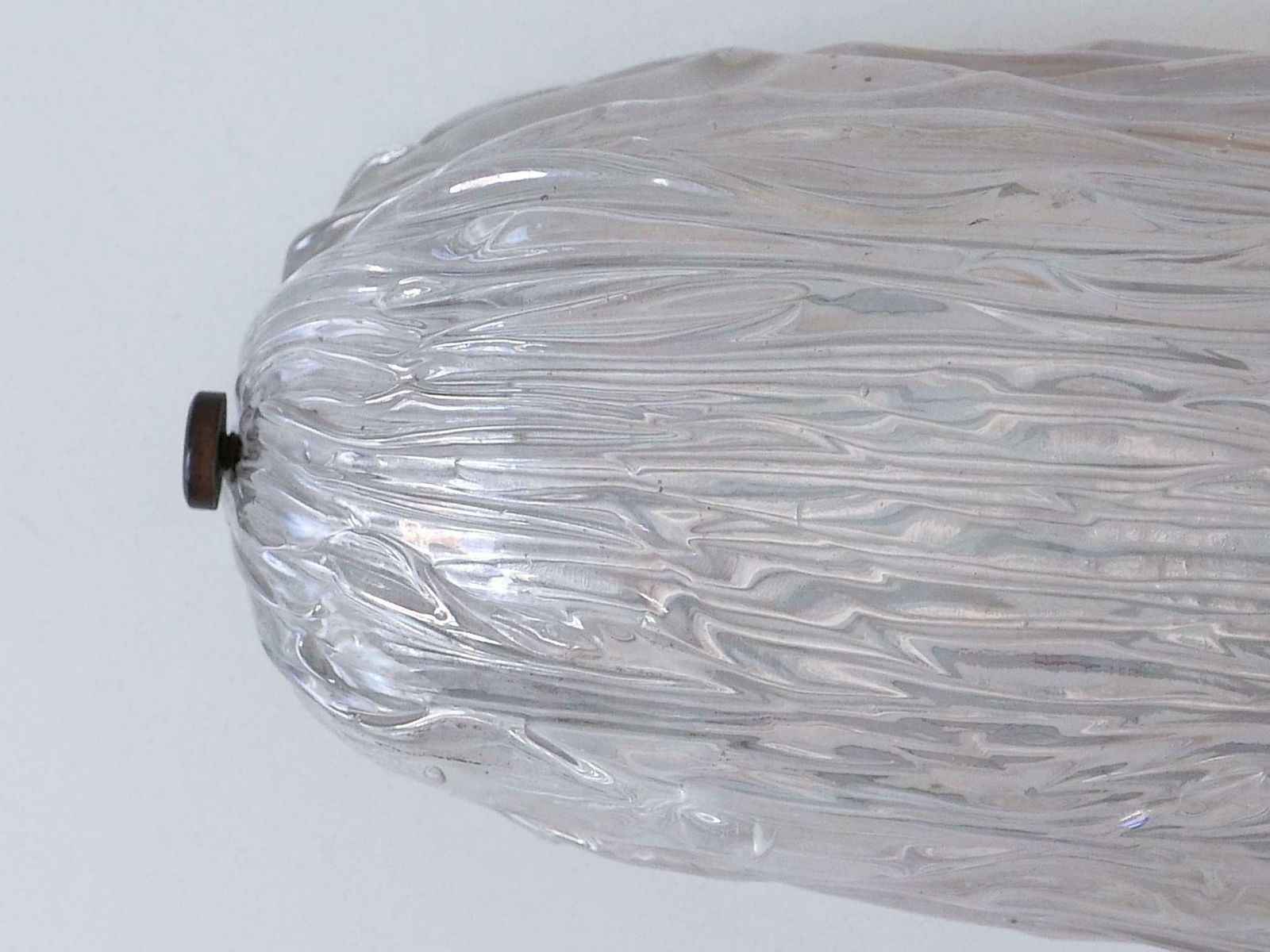 1634.0 Elegant Mid Century Modern Iridescent Murano Glass Ceiling Lamp Or Sconce 1950s photo