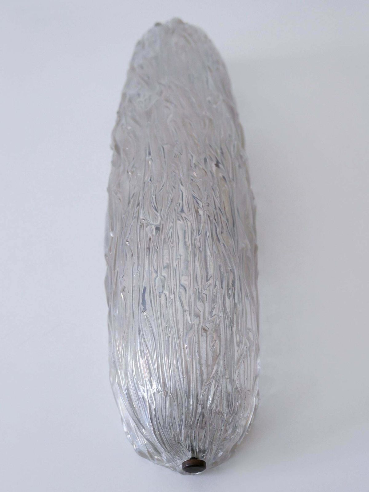 photo vintage Elegant Mid Century Modern Iridescent Murano Glass Ceiling Lamp Or Sconce 1950s