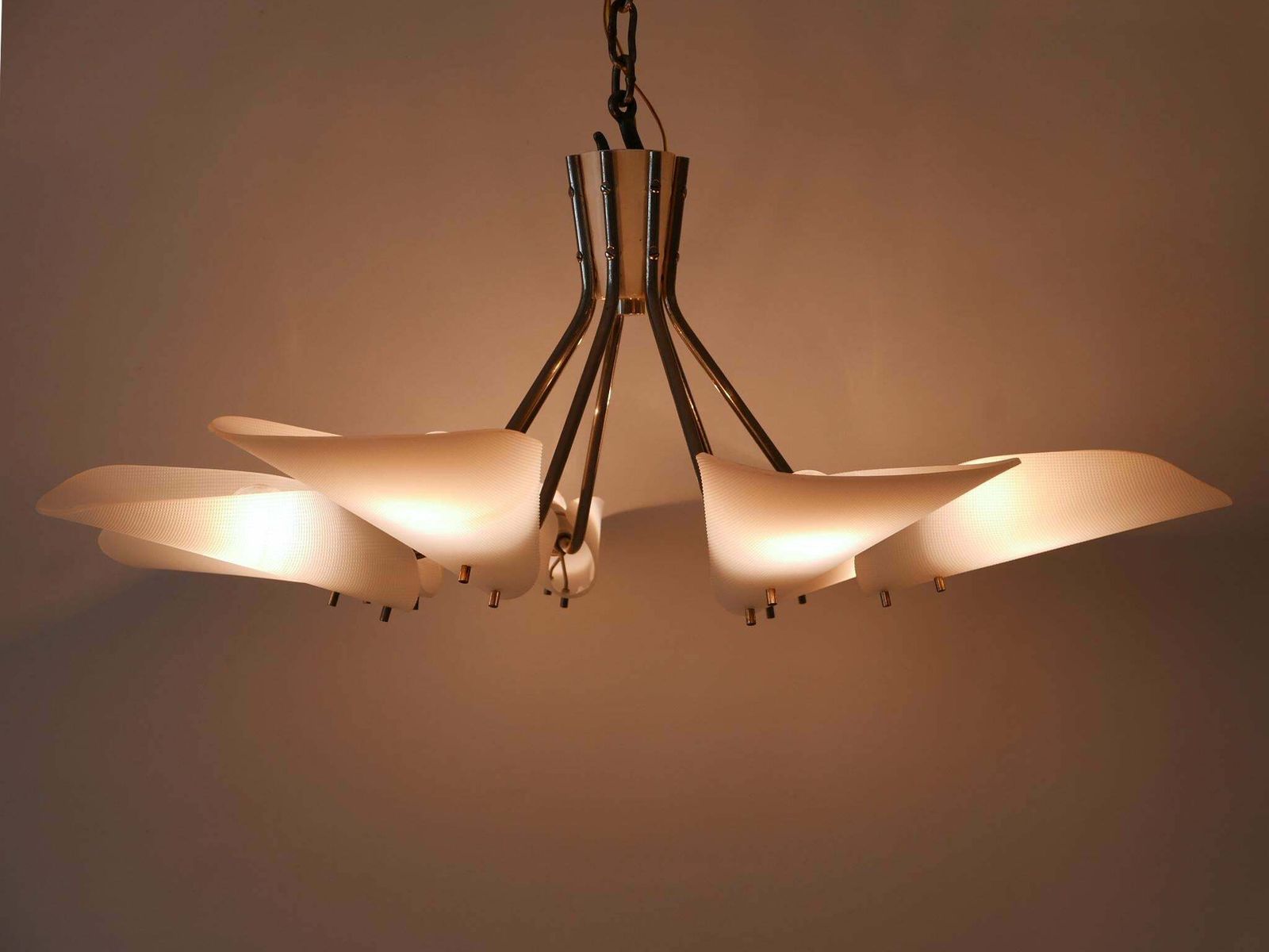 photo furniture Lovely Mid Century Modern Seven Armed Chandelier Or Pendant Lamp Germany 1950s