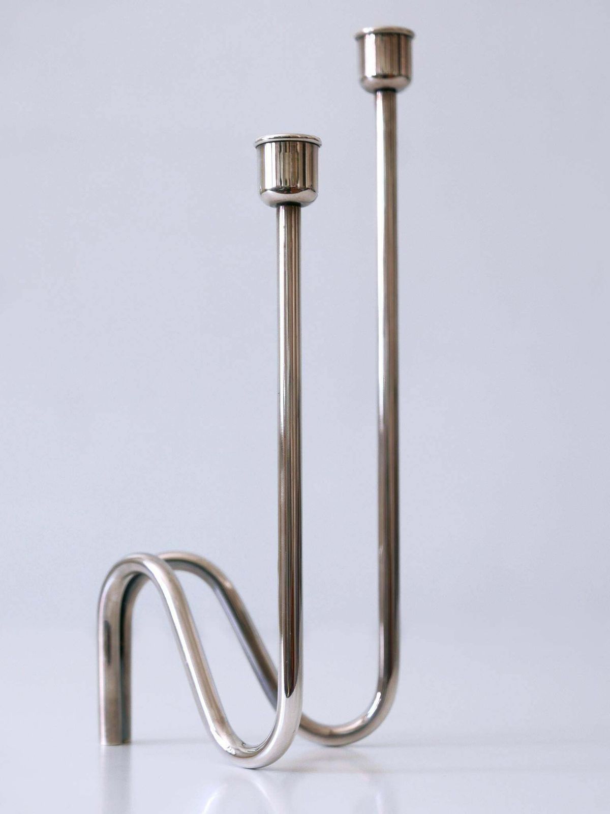 Elegant Mid Century Modern Candle Holder Flamma By Lino Sabattini Italy 1970s photo for sale