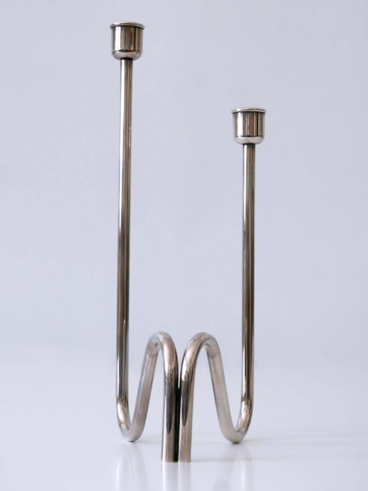 photo buy Elegant Mid Century Modern Candle Holder Flamma By Lino Sabattini Italy 1970s