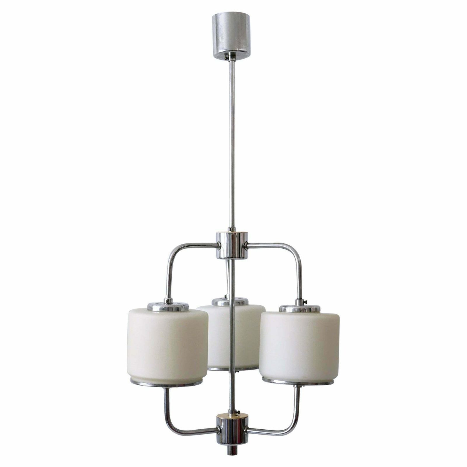 Rare And Elegant Art Deco Or Bauhaus Chandelier Or Pendant Lamp Germany 1930s