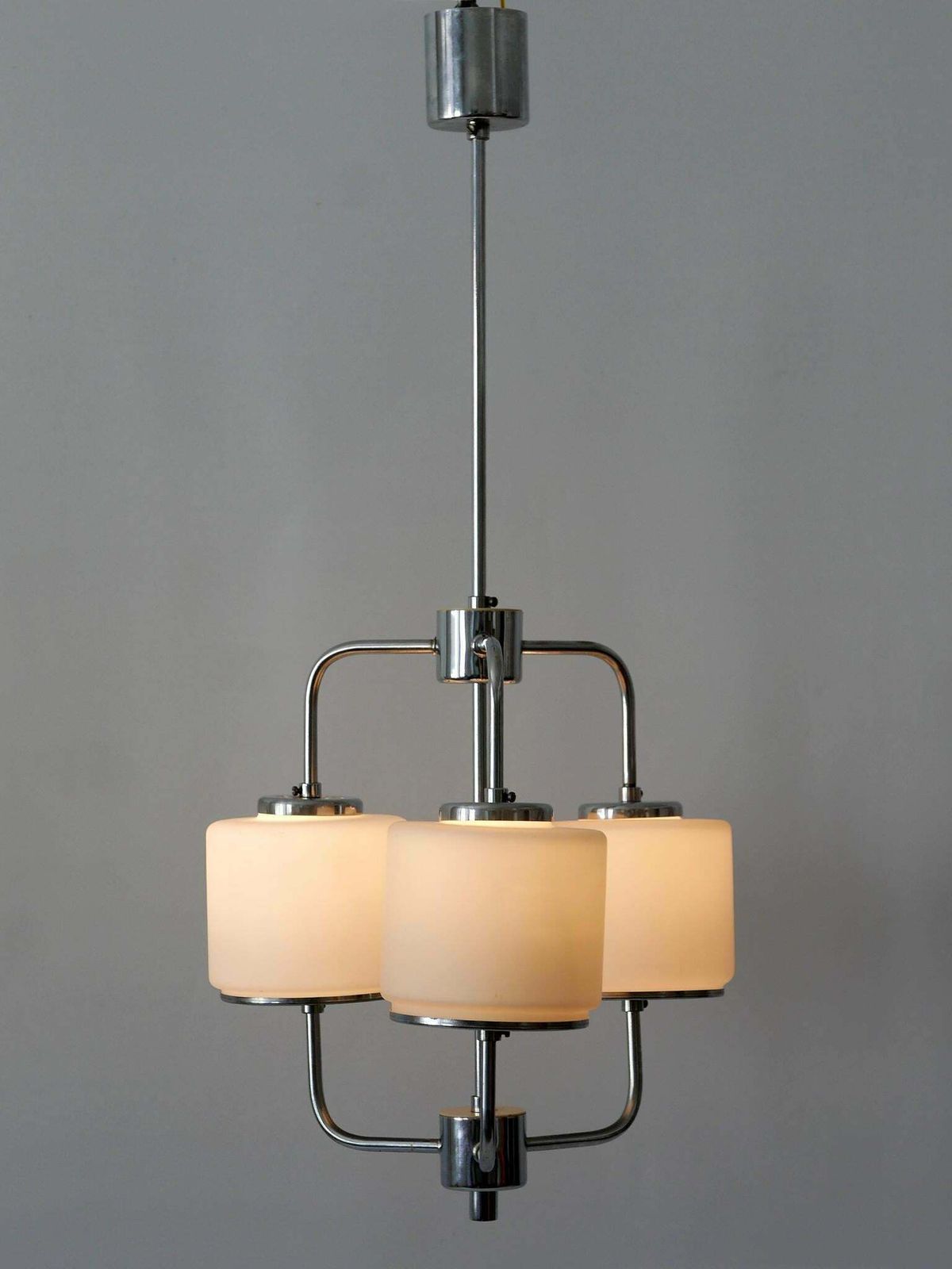 2904.0 Rare And Elegant Art Deco Or Bauhaus Chandelier Or Pendant Lamp Germany 1930s photo