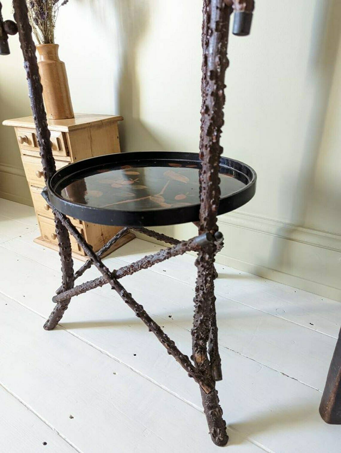 A Rare Antique Twig Or Briar Table Aesthetic Movement  Arts And Crafts Occasional Table C1890 photo for sale