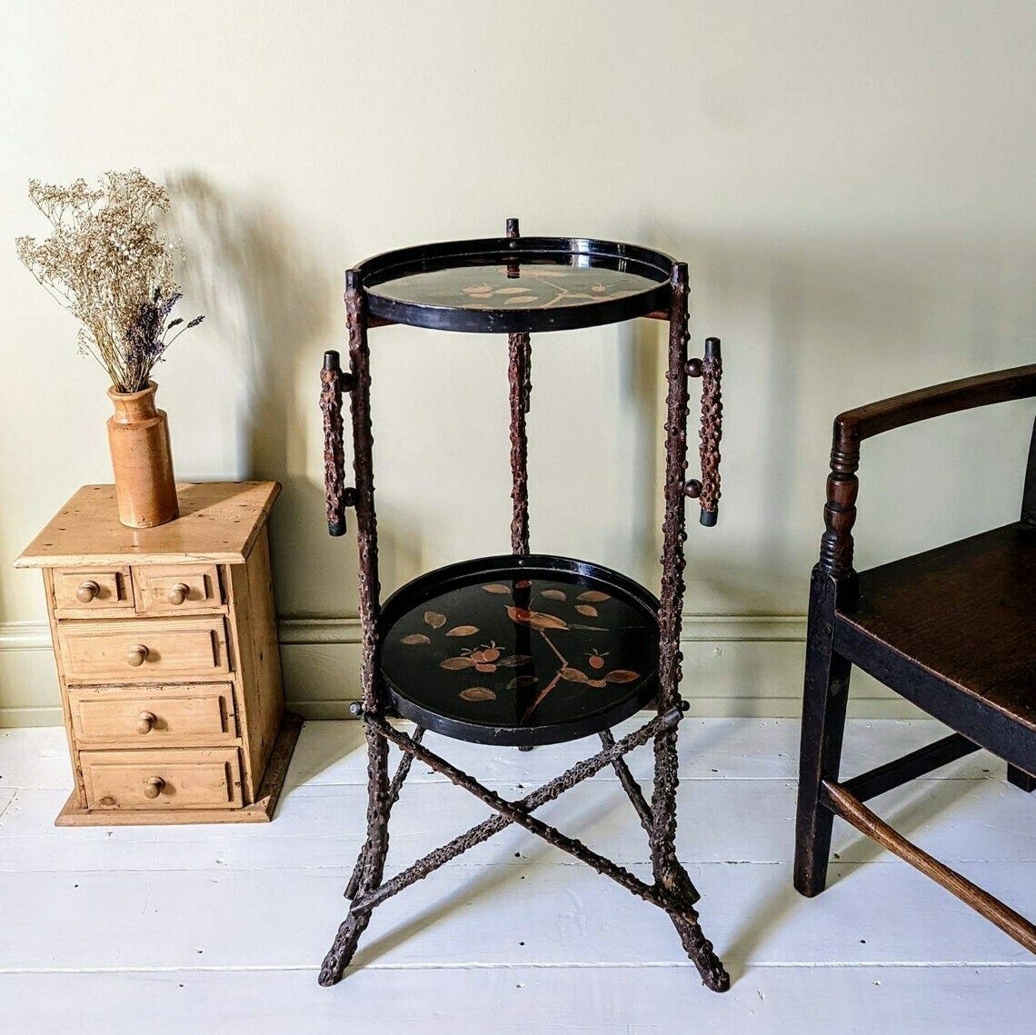 A Rare Antique Twig Or Briar Table Aesthetic Movement  Arts And Crafts Occasional Table C1890 photo vintage