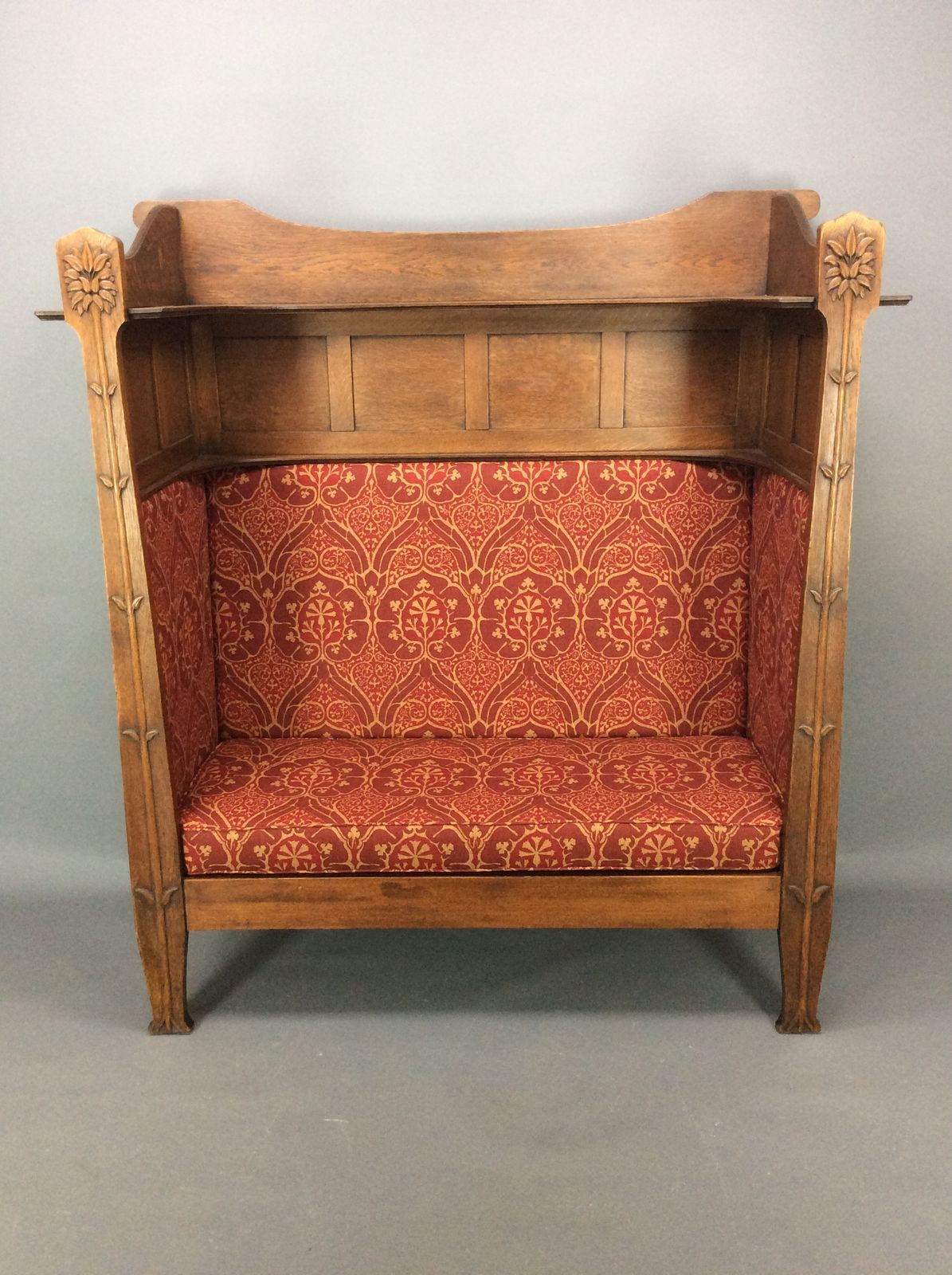 Rare George Montague Ellwood Oak Settle C1900 For J S Henry, London