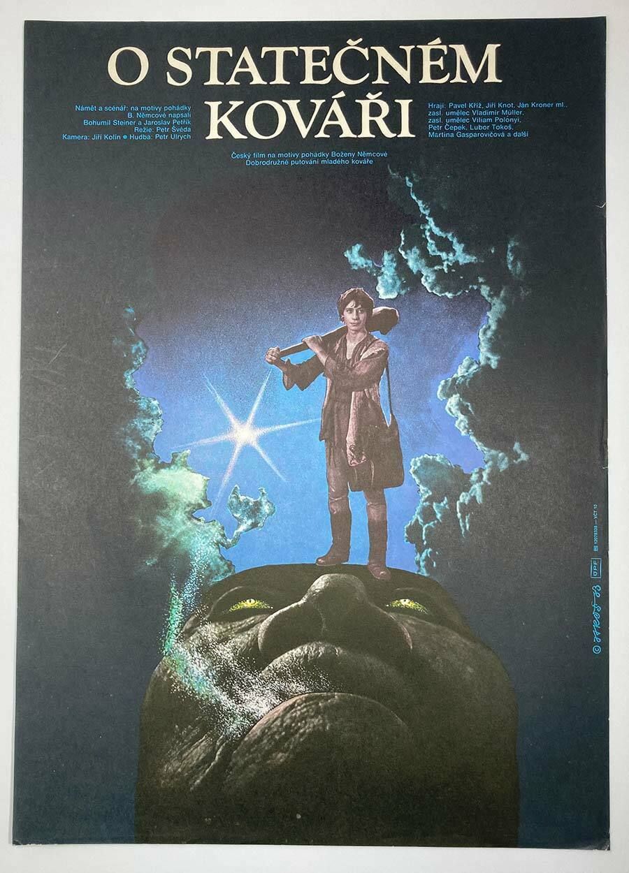 Original Film Poster, The Brave Blacksmith, Alexej Jaroš, 1983, Genuine Czech Vintage Print