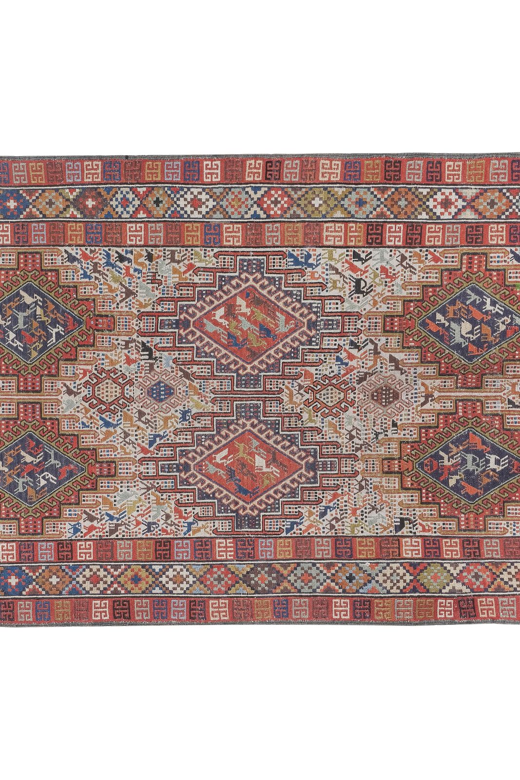 Vintage Animal Pictorial Soumac Rug 3'10'' X 6'7'' photo 745.0