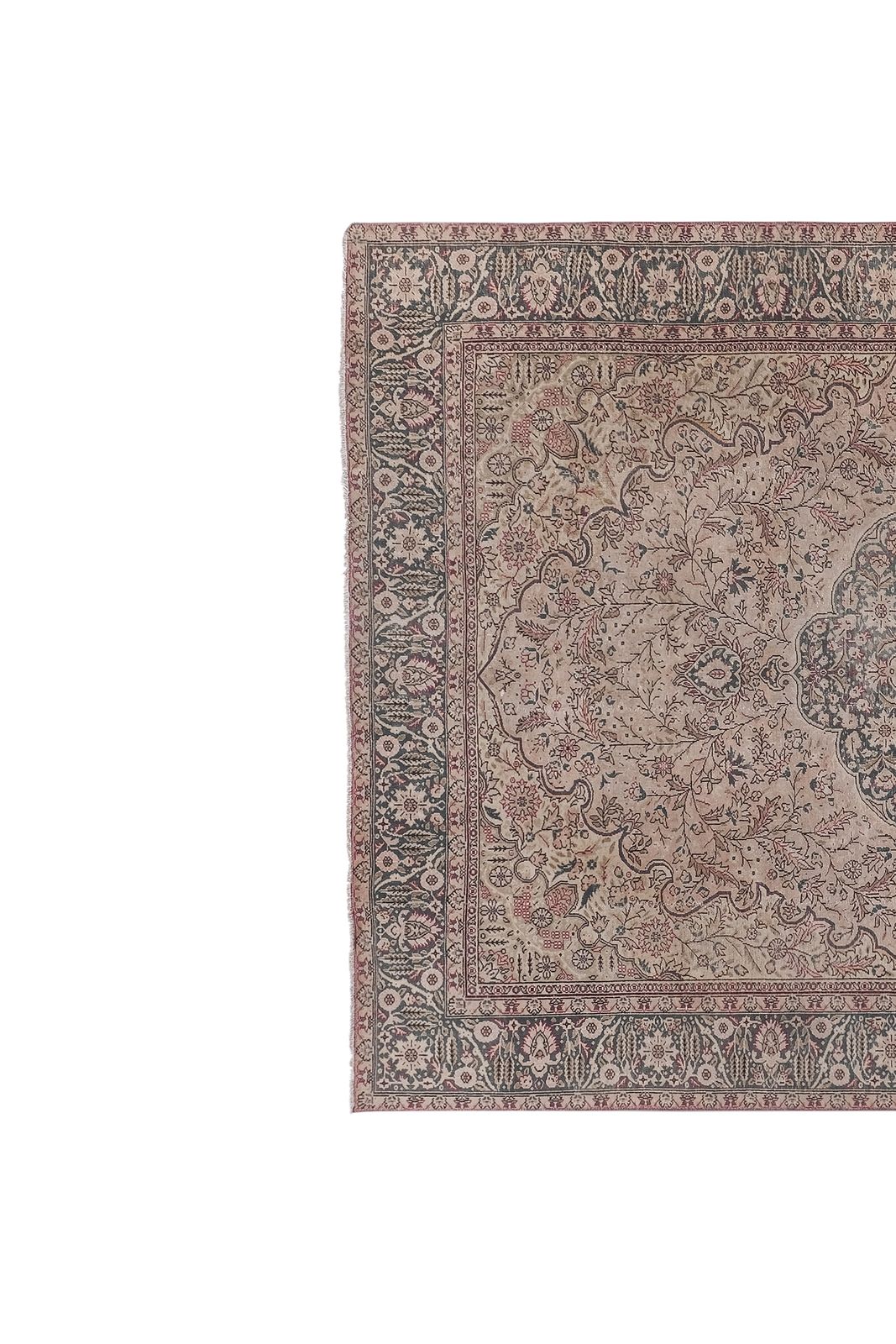 Textiles Vintage Turkish Sparta Carpet   Large Square Area Rug photo