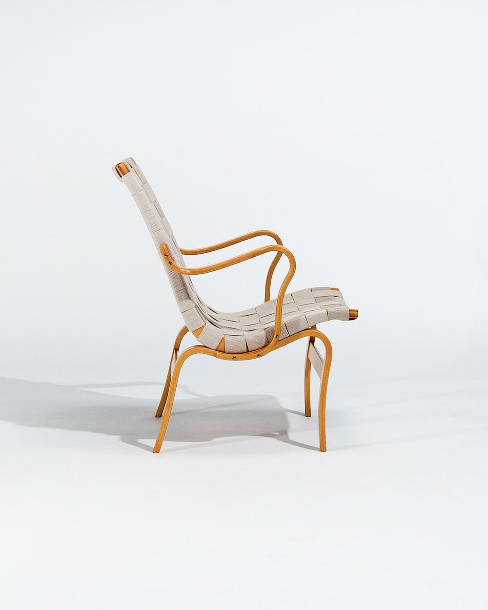 Bruno Mathsson Eva Armchairs In Beech & Linen, Mid Century Swedish Design 1960’s photo 2800.0