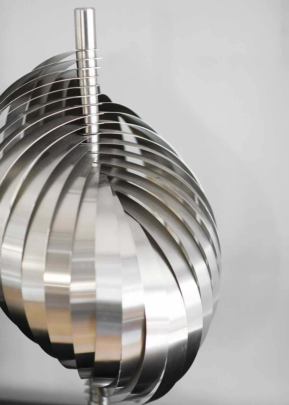 Pair Of Table Lamps By Henri Mathieu With Structure In Steel And Aluminium, 1970 photo furniture